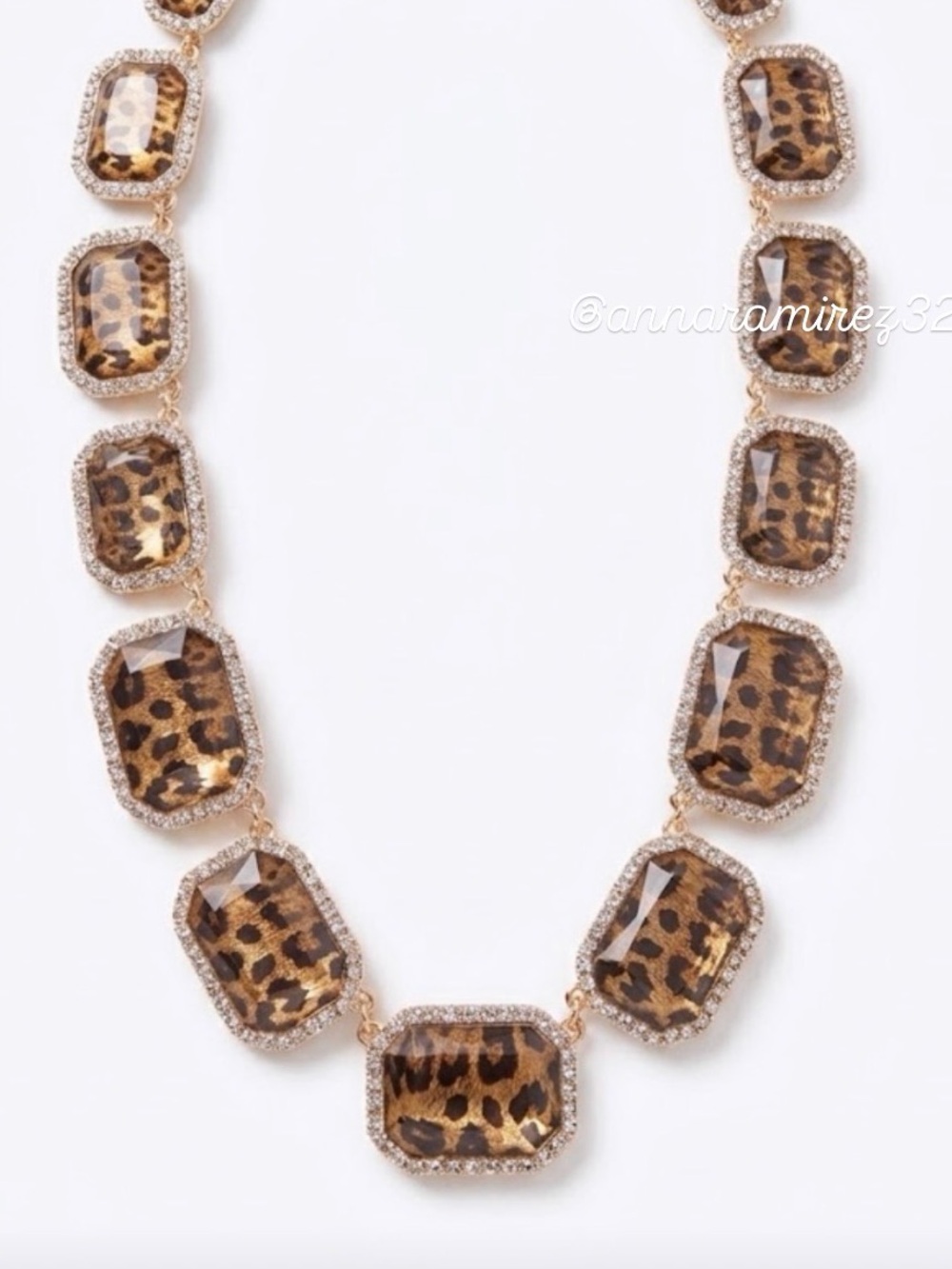 NWT ⚜️🤎⚜️ Betsey Johnson Leopard Cabochons Statement Necklace